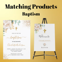 Baptism - white floral - gender neutral