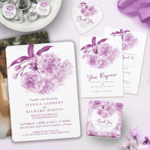 Dusky Purple mauve blossom spring wedding