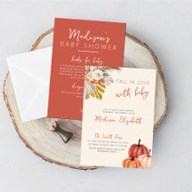 Boho Pumpkin Fall in love with Baby | Baby Shower