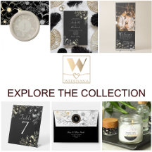 Boho Black and White Wedding Invitation Suite