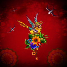 Little sugar skull bird