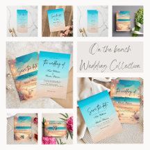 On the beach Wedding Invite
