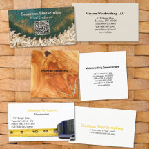 Construction Woodworker Tradesman Business Cards