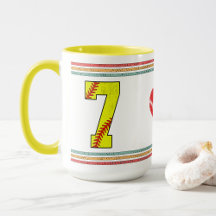 Vintage Softball Numbers 1–10