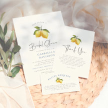 Summer Lemon & Mediterranean Tiles Bridal Shower