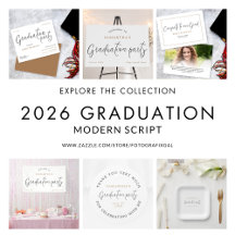Modern Script 2026 Graduation Supplies