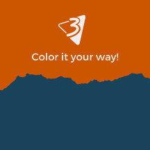 Orange and Blue Pillows - Living Room