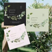 Botanical Square Save the Date