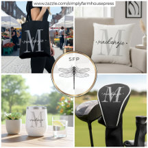 Modern Monogram Minimal Black & White