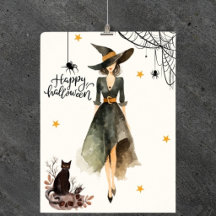Vintage Witch Halloween Wall Art
