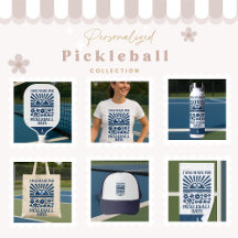 Personalized monogram Pickleball Days Retro Floral