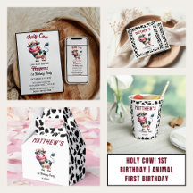 Holy Cow! 1st Birthday Party Collection 