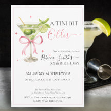 "a tini bit older" martini cocktail party