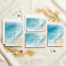 Watercolor beach wedding supplies