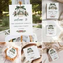 Elegant Greenery Christmas Party 