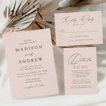 Modern Elegance Blush Wedding Collection 
