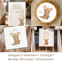 Elegant Western Cowgirl Bridal Shower Collection
