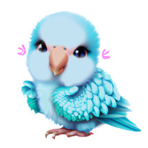 Cute and Adorable Blue Baby Parrot