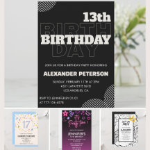 Tween & Teen Birthday Invitations