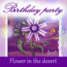 Flower in the desert birthday & party