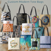 Custom Modern Tote Bags