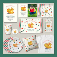 Modern PIZZA Kids Birthday Theme