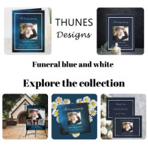 Funeral blue and white for men