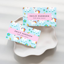 Pattern Of Unicorns Business Cards Collection