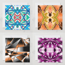 Greeting And Postcards With Geometric Patterns