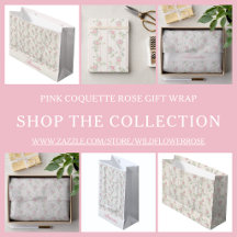 Pink Coquette Rose Gift Wrap Collection