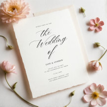 Elegant Calligraphy Wedding Invitation Templates