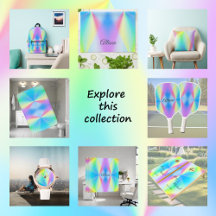 Modern iridescent pastel rainbow 