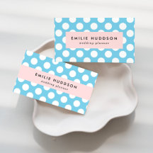 Blue Polka Dots Business Cards Collection