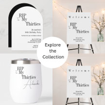 40th Birthday RIP 30s Party Minimal