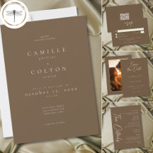 Elegant Cocoa Brown Minimalist Wedding