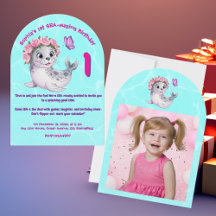 Cute Ocean Creatures Kids Birthday 