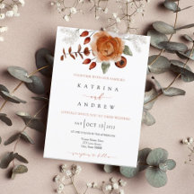 Terracotta Watercolor Floral Wedding Collection 