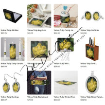 Gifts with yellow tulip design