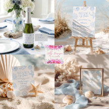 All I sea Is Love Seashells Invitation