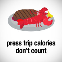 press trip calories don't count (surf 'n turf)