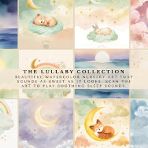 Dreamland Lullabies   Watercolor Nursery Art