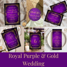 Royal Purple and Gold Wedding