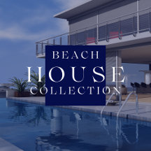 Custom Nautical Blue Wood Beach House Collection