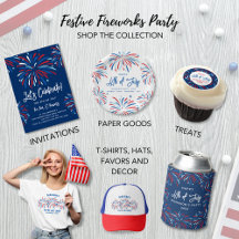 4th Of July Party, Red, White, Blue Fireworks