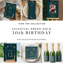 Celestial Green Gold 30th Birthday