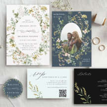 Wildflower Oval Frame Wedding Collection