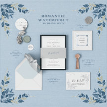 Romantic Waterfront Wedding Suite   Blue & Gold