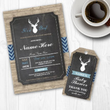 Stag Baby Shower Rustic 