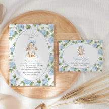 Baby Bunny, Blue Flowers First Birthday Collection