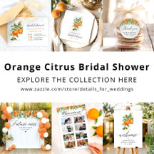 Orange Citrus Bridal Shower Collection